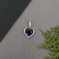 Blue Heart Sapphire Sterling Silver Pendent