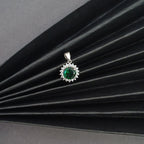 Green Emerled Silver Pendent