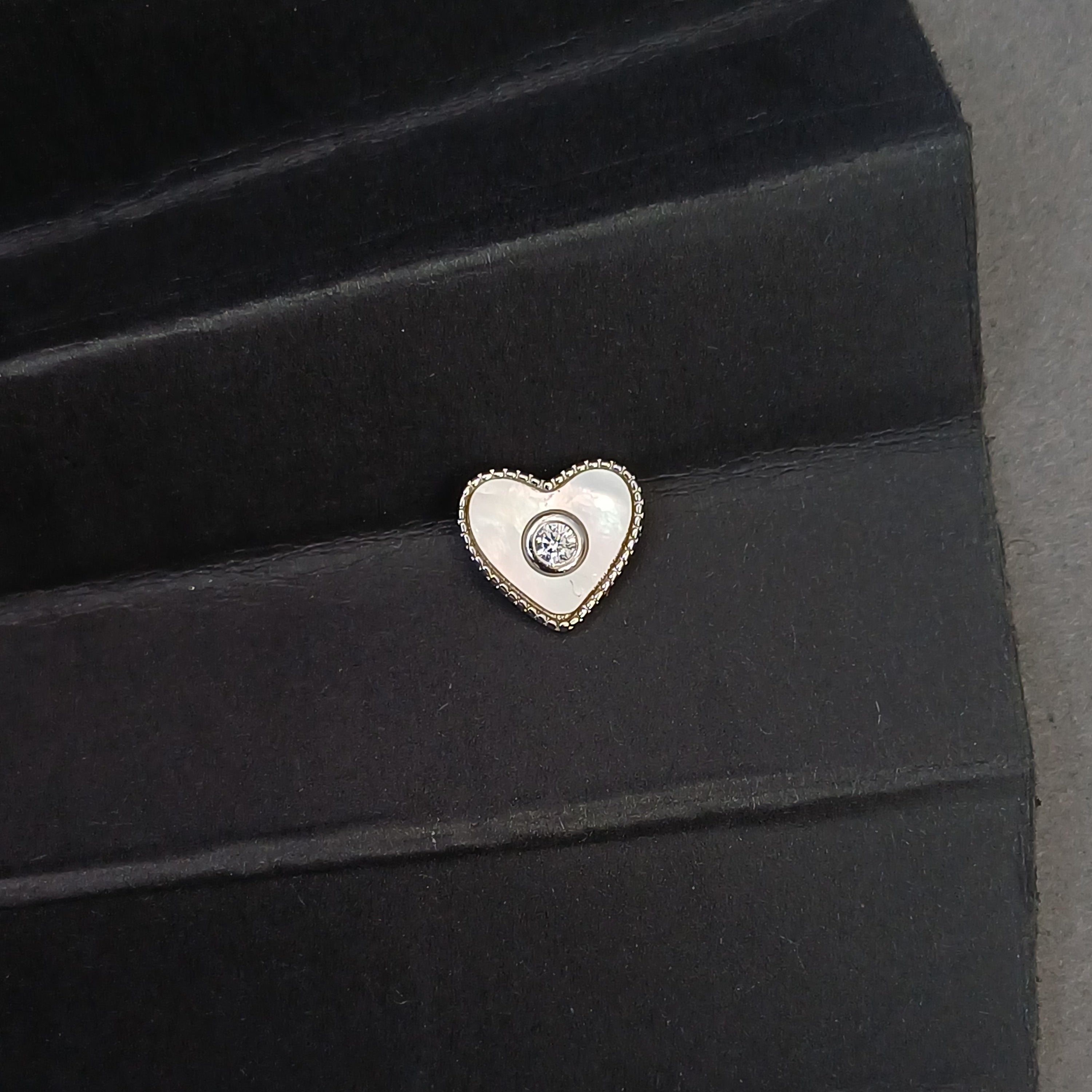 MOP Heart Silver Pendent