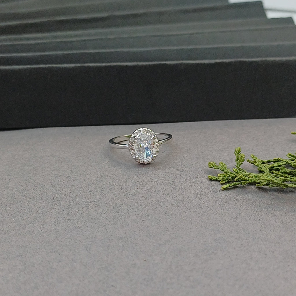 Signature Oval Halo Ring