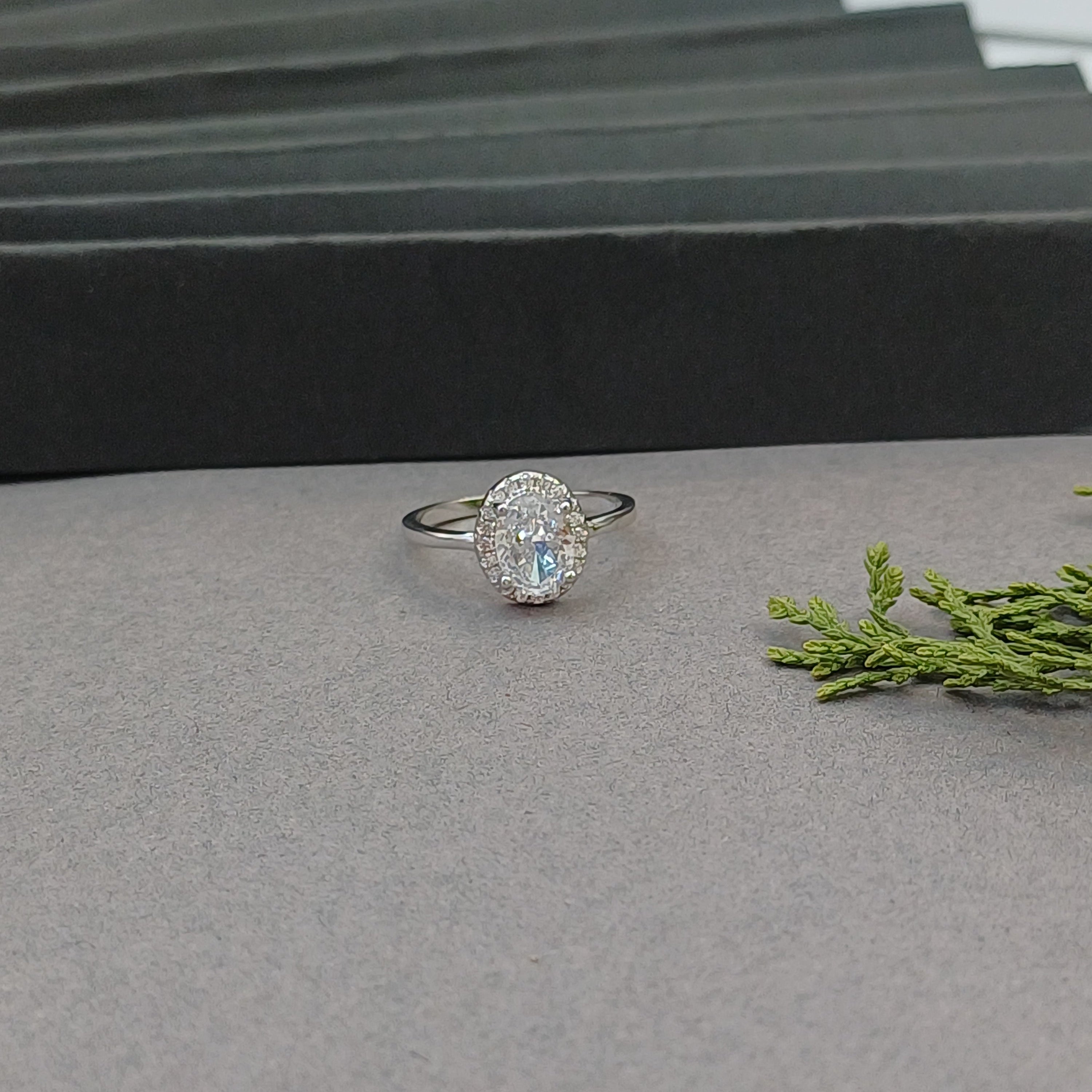 Signature Oval Halo Ring