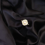 Luminous Clover Pearl Ring