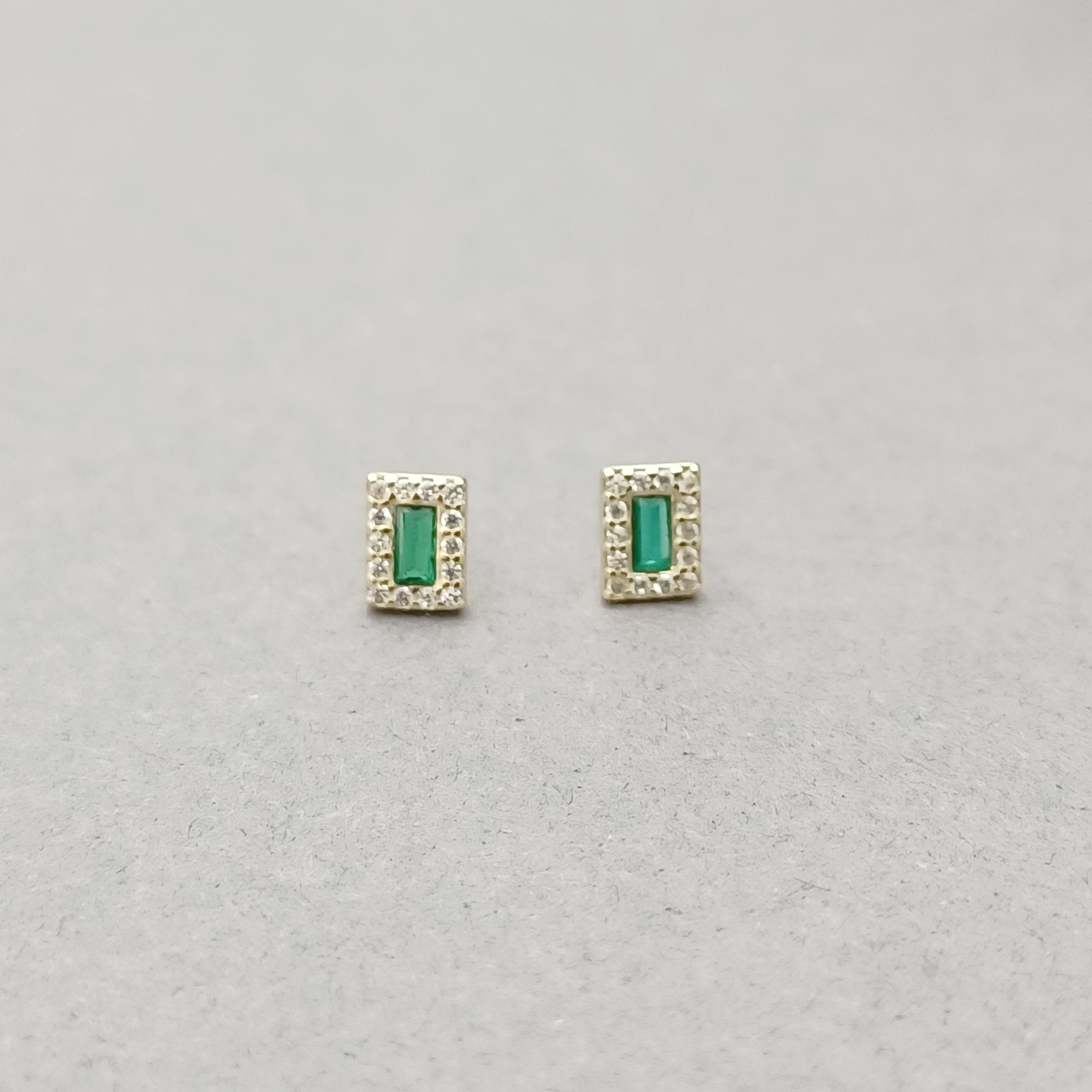 Vintage Ivy Baguette Earrings