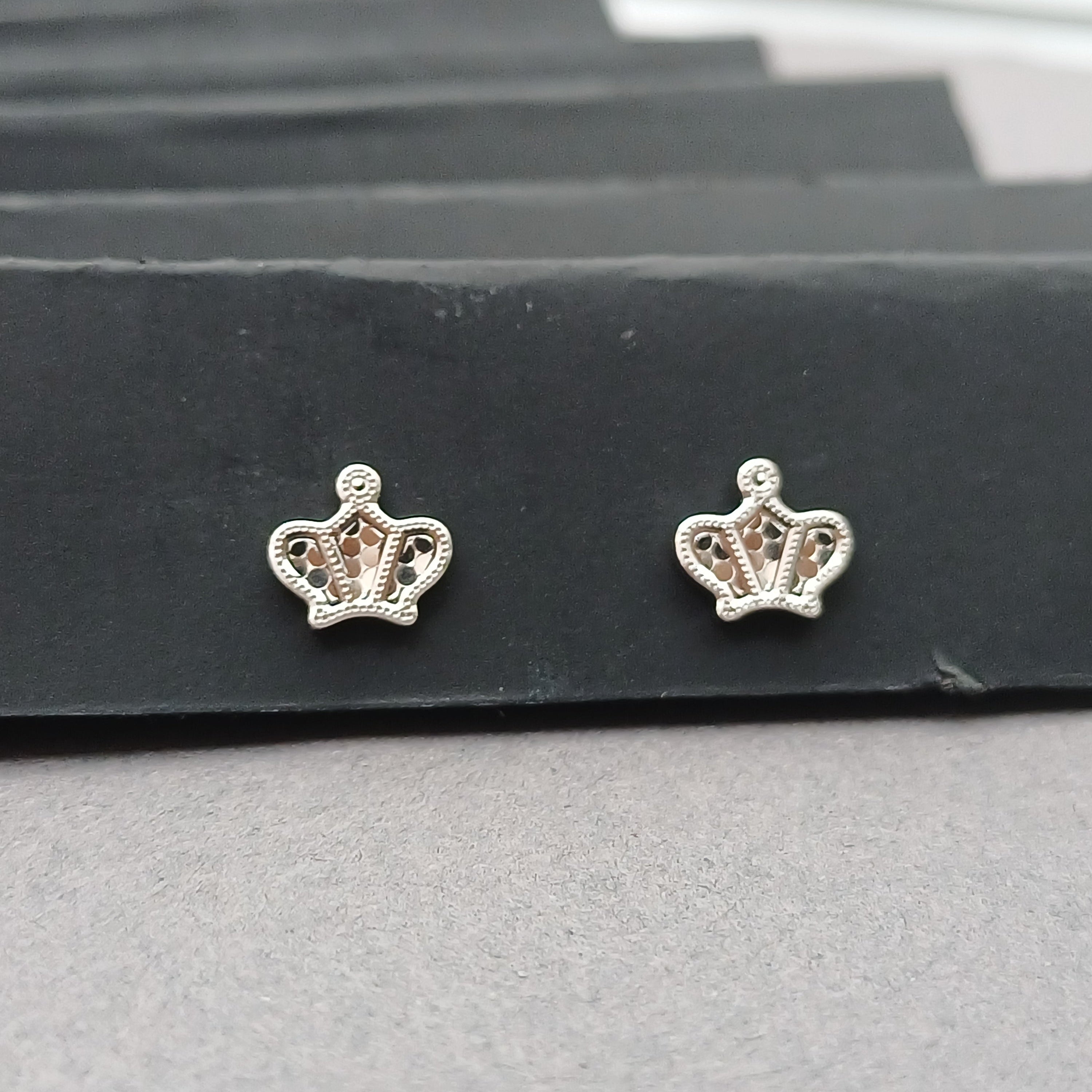 925 Silver Crown Earrings