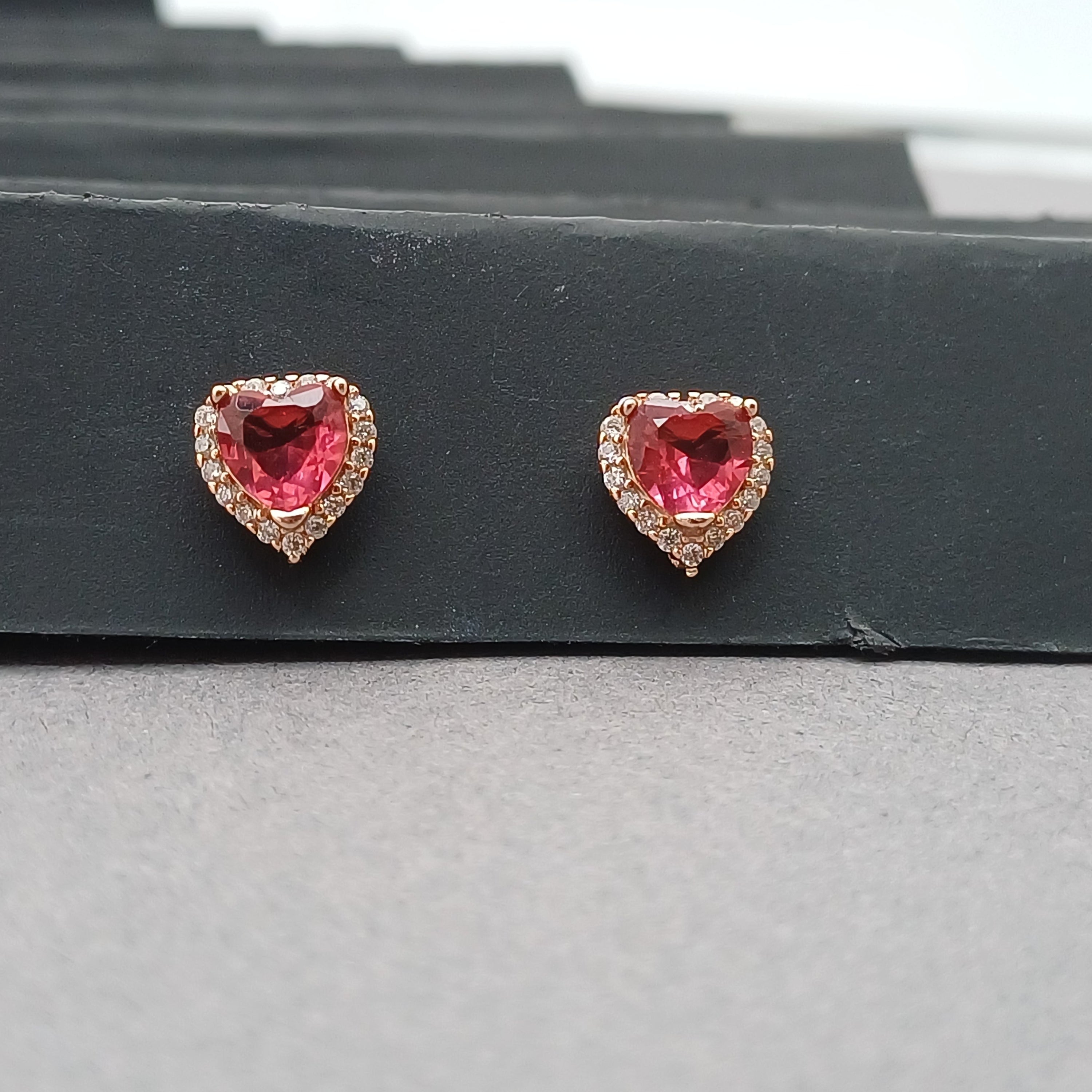 Crimson Promise Heart Earrings