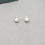 Sterling Teardrop Pearl Silver Earring