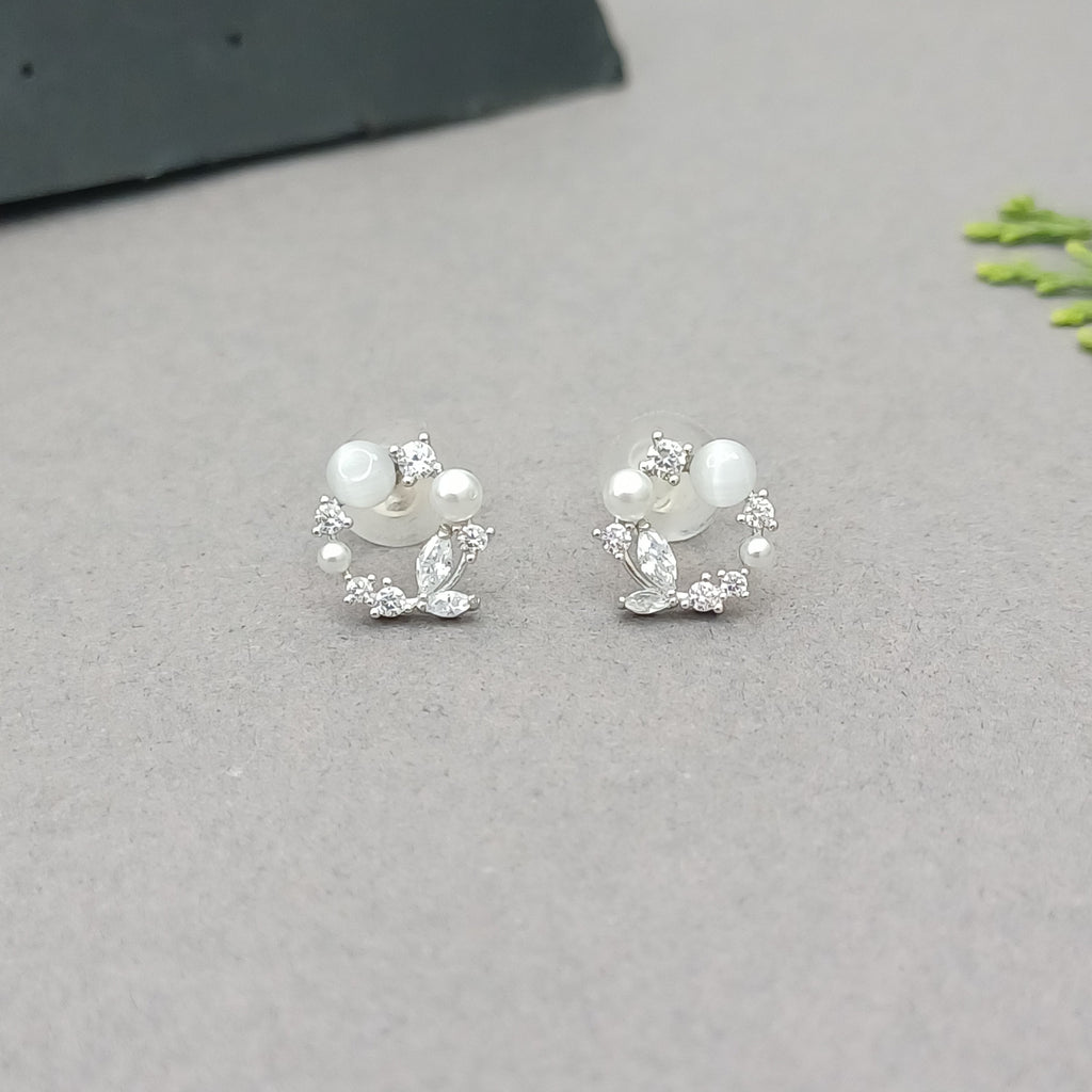 Flora Wreath Sterling Silver Earrings