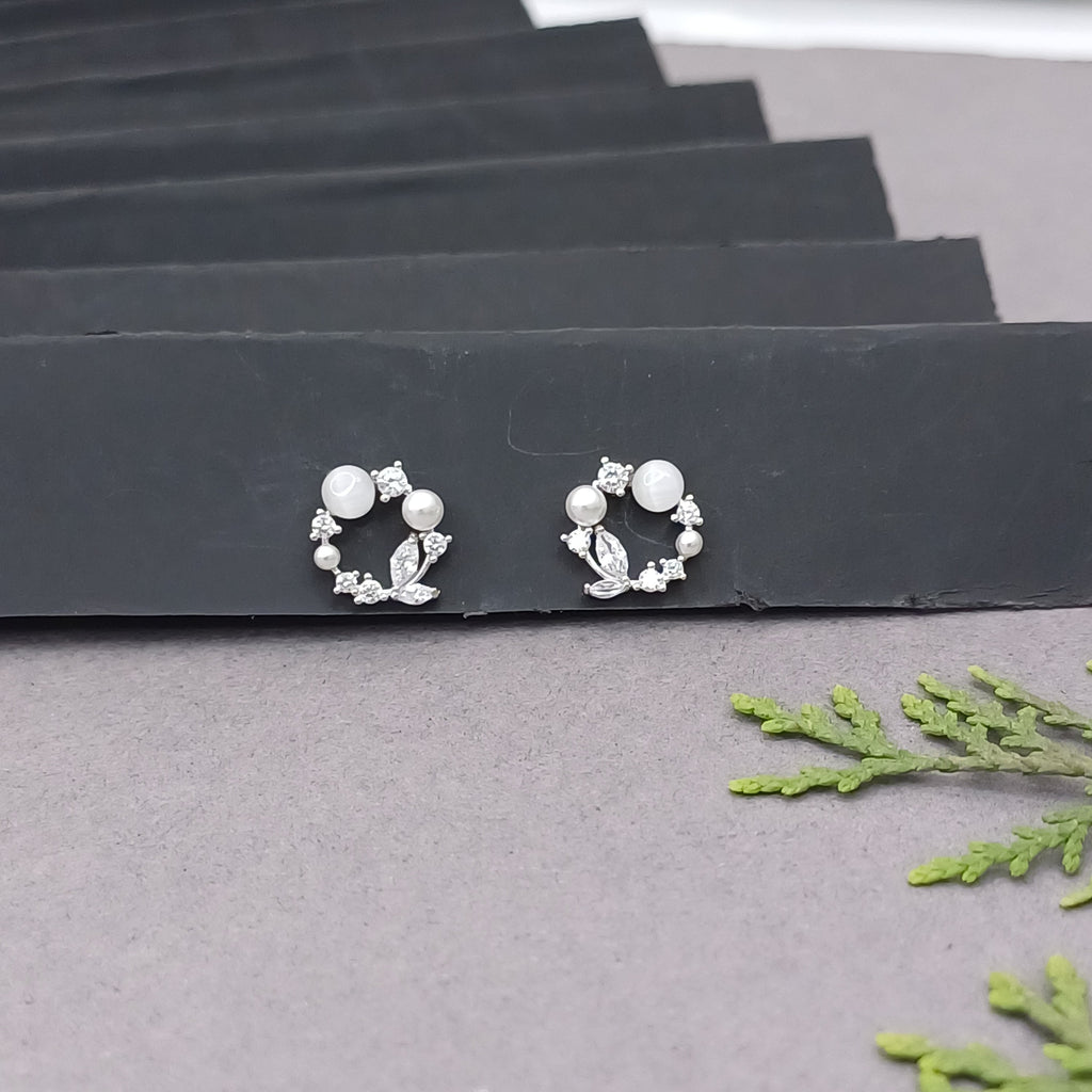 Flora Wreath Sterling Silver Earrings