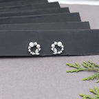 Flora Wreath Sterling Silver Earrings