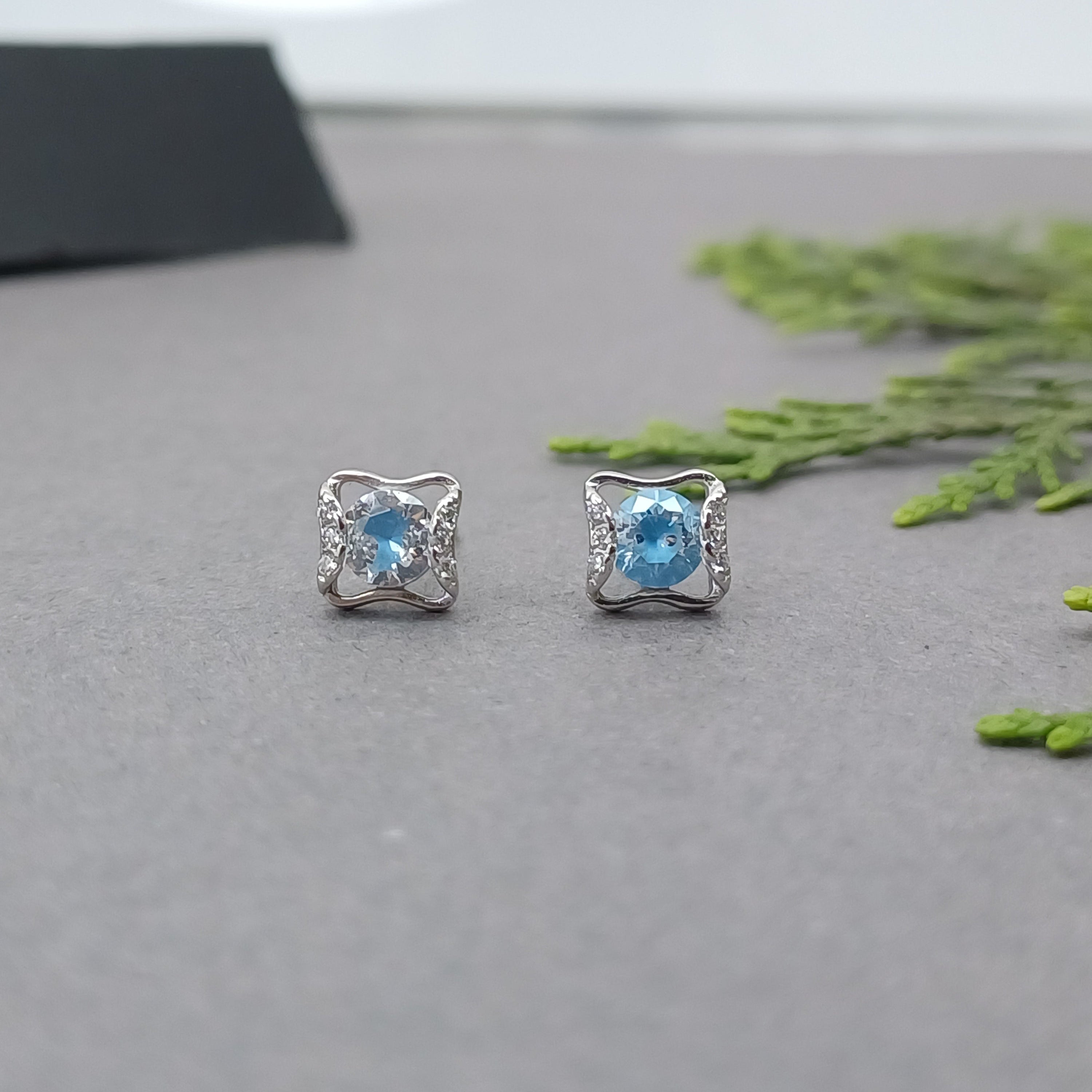 Azure Embrace Sterling Silver Earring