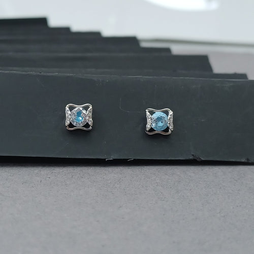 Azure Embrace Sterling Silver Earring