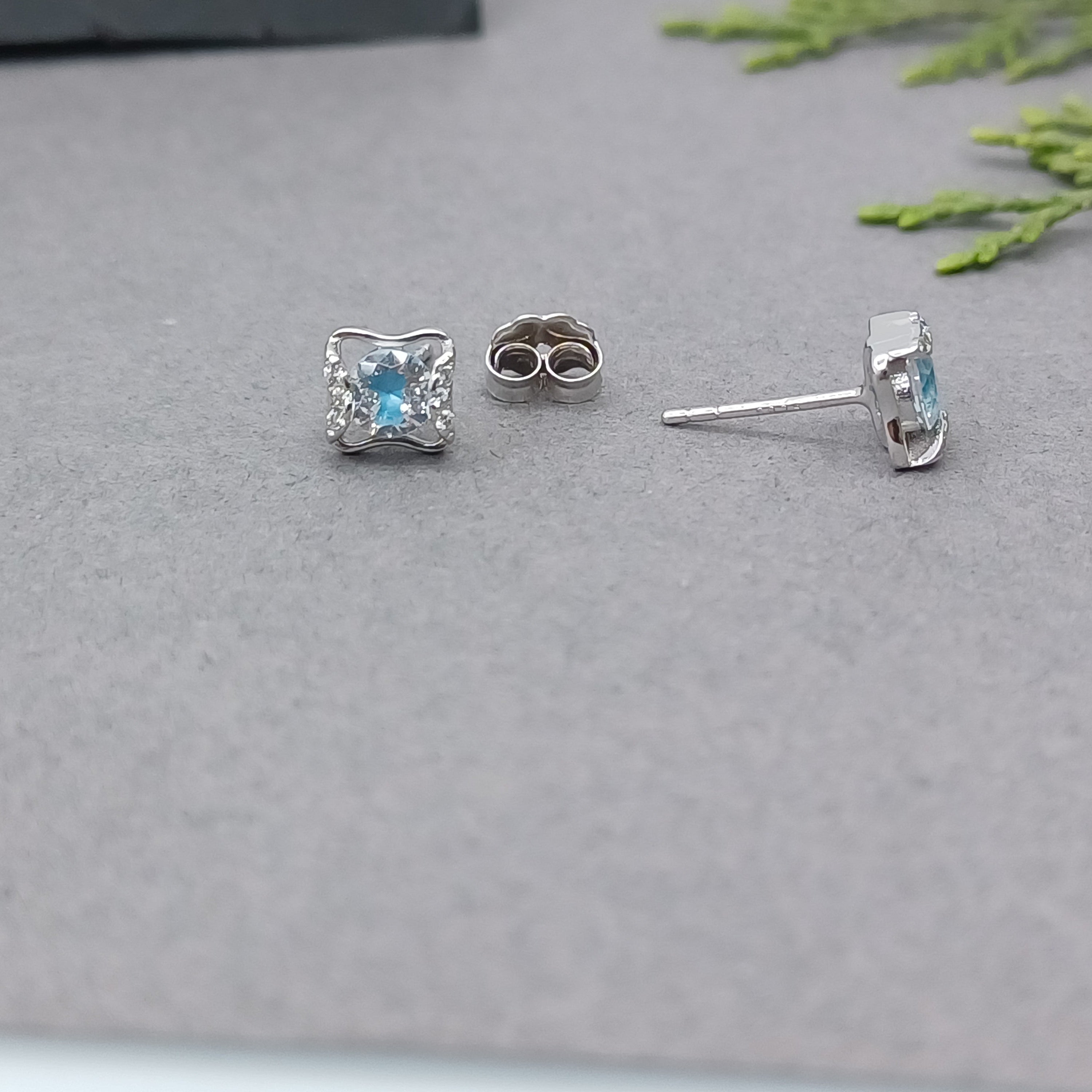 Azure Embrace Sterling Silver Earring