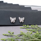 Sterling Pavé Butterfly Silver Earring