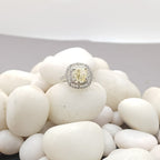 Imperial Yellow Double Halo Ring