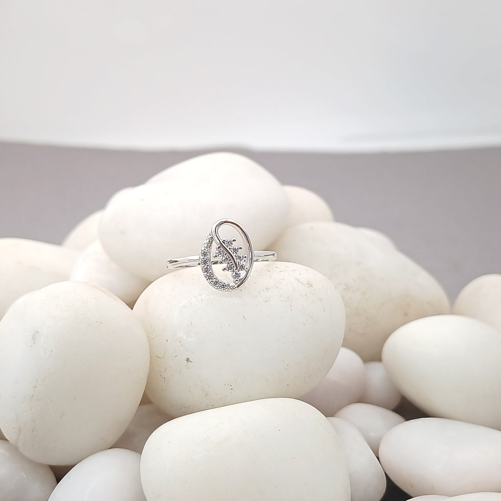 Serene Rosette Sterling Silver Ring