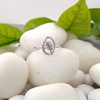 Serene Rosette Sterling Silver Ring
