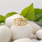 Ethereal Pearl Orbit Ring