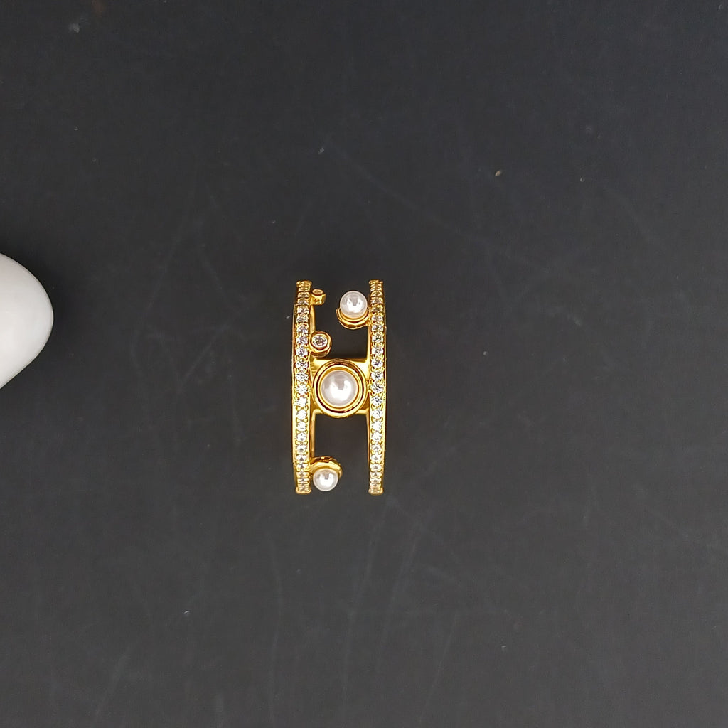Ethereal Pearl Orbit Ring