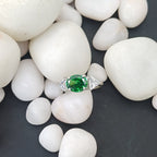 Linear Green Sterling Silver Ring