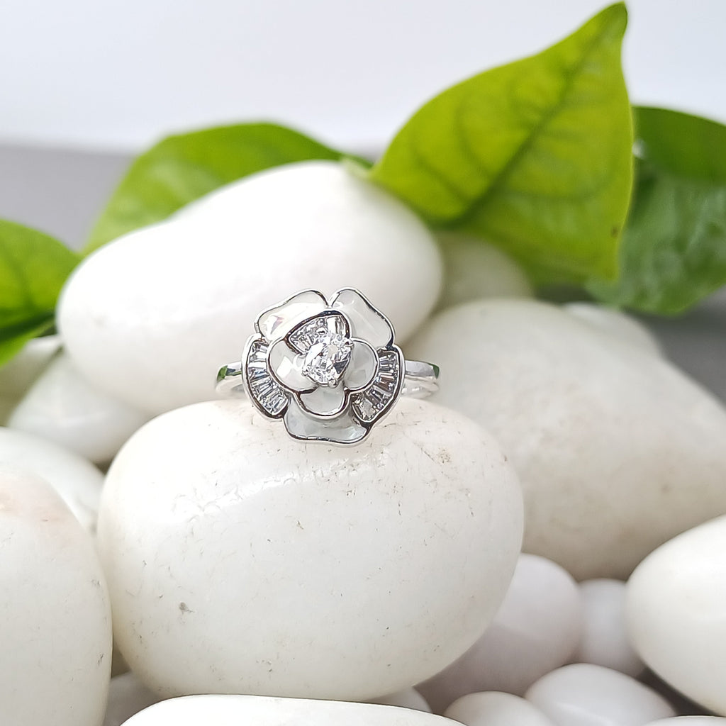 Luminous Enamel Flora Ring