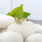 Moonlit Butterfly 18K Gold Plated Ring