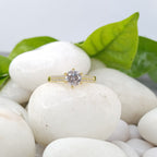 Brilliant Solitaire 18K Gold Plated Ring