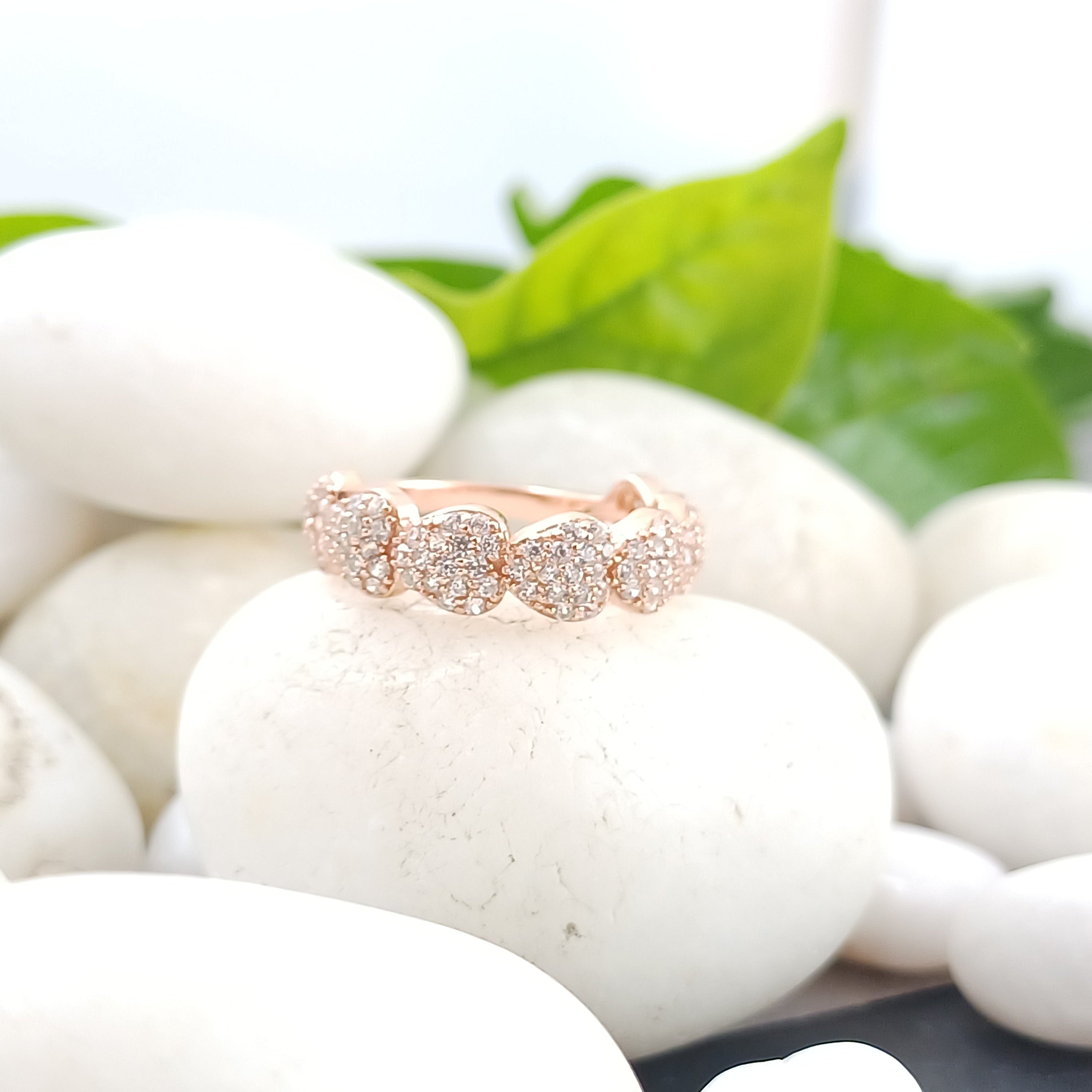 Rose Gold Heartstring Ring