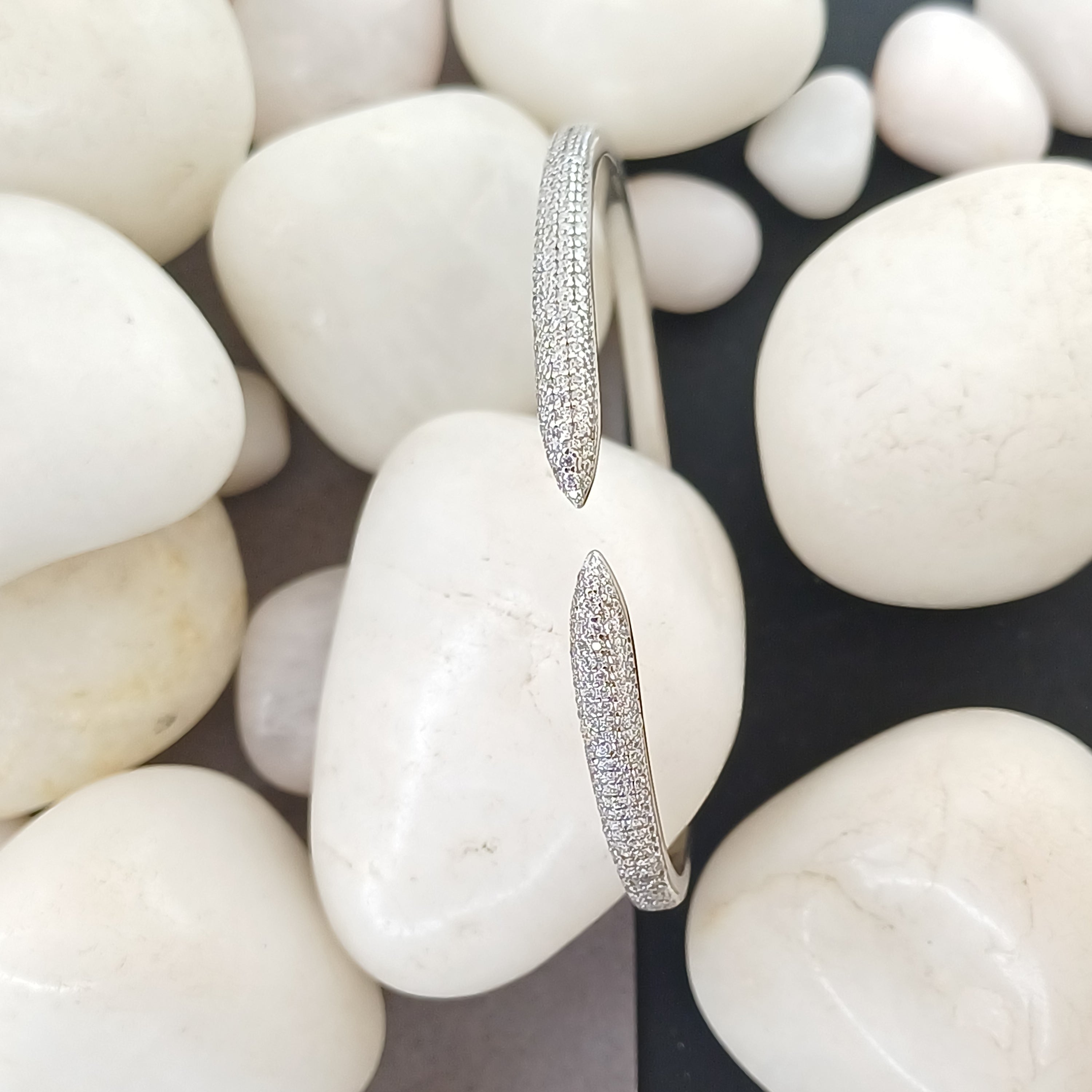 Crescent Spark Open Bracelet