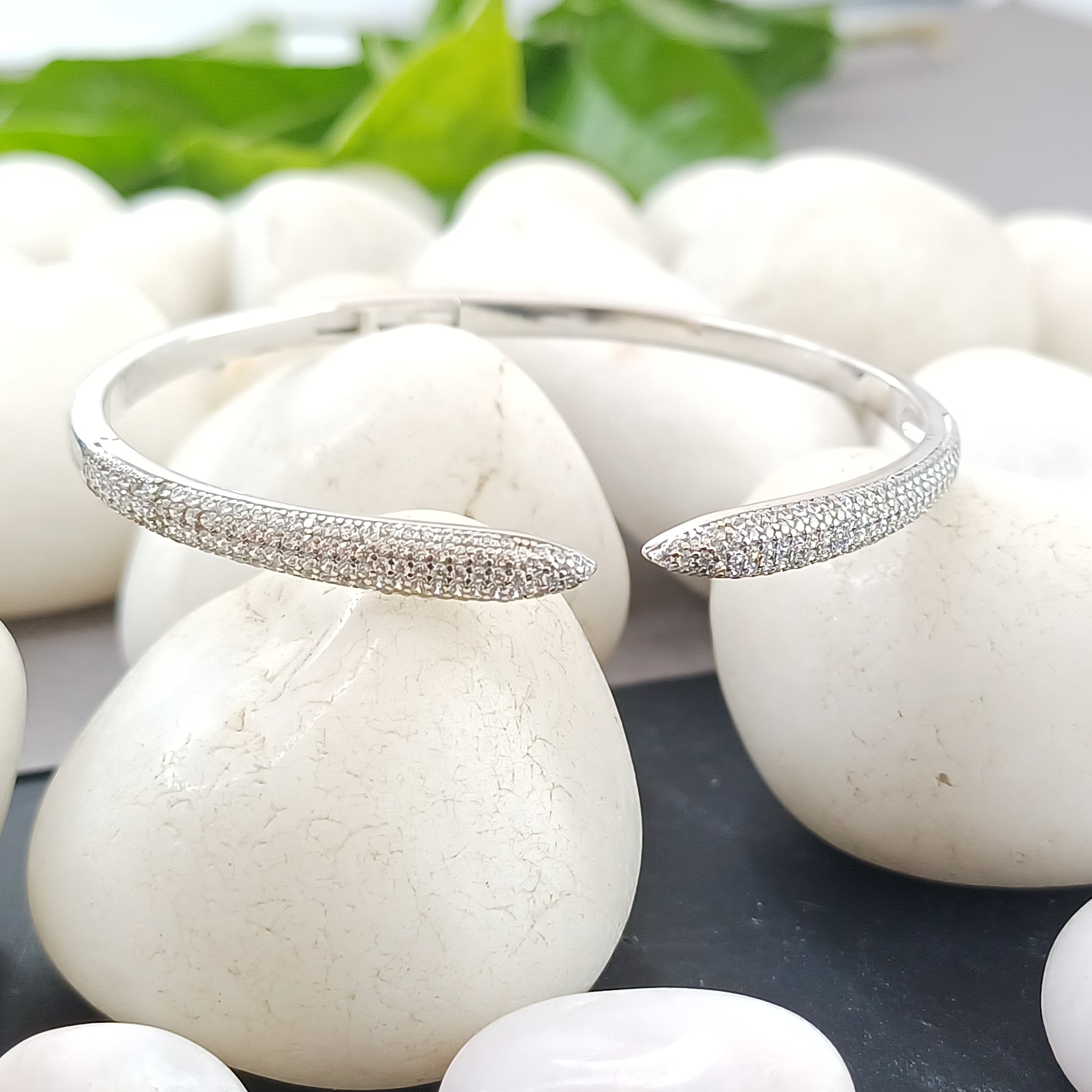 Crescent Spark Open Bracelet