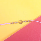 925 Silver Gold Cutout Floral Rakhi