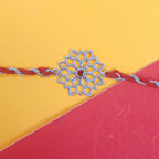 925 Silver Lotus Filigree Rakhi