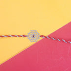 925 Silver Lotus Filigree Rakhi