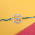 925 Silver Round Swastik Rakhi