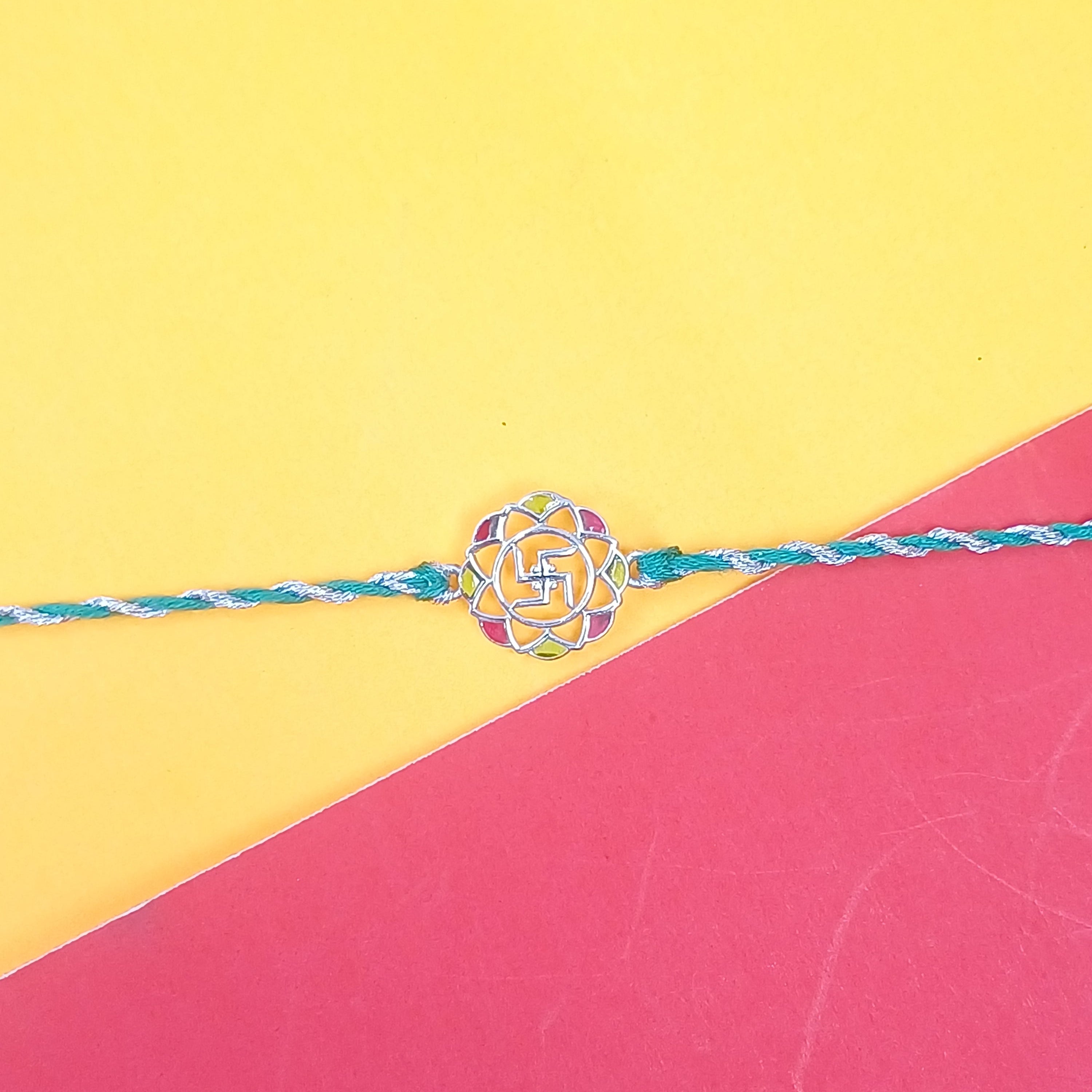 925 Silver Swastik Rakhi