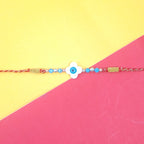 925 Silver Clover Evil Eye Rakhi