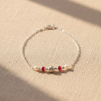 Minimalist Silver Chevron Bead Rakhi