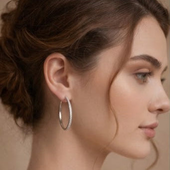 Twilight Twist Hoops Sterling Silver Earring