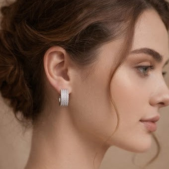 Iris Vine Sterling Silver  Hoops