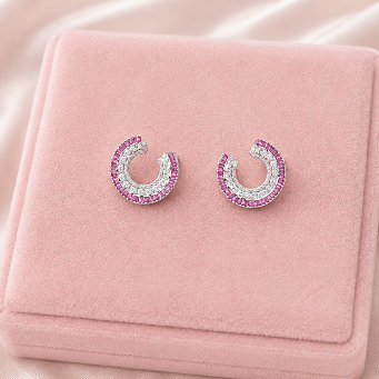 Lumina Lobe Sterling Silver Earring