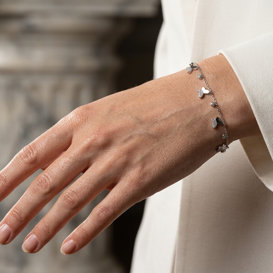 Butterfly Bliss Sterling Silver Bracelete