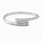 Frosted Wave Hinged Bracelet