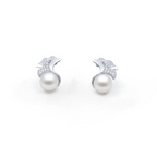 Whispering Leaf Pearl Earrings