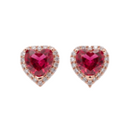 Crimson Promise Heart Earrings