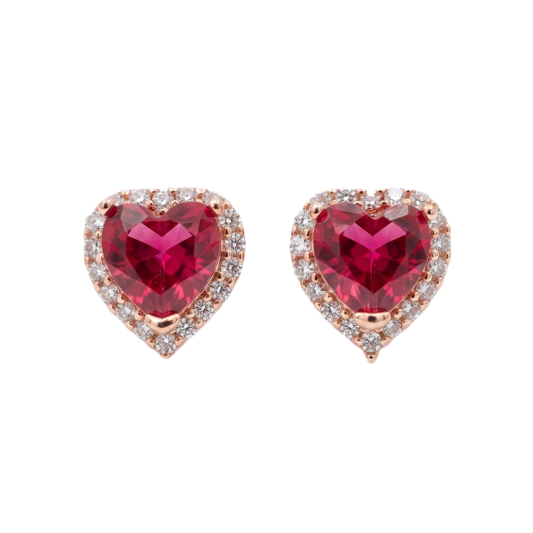 Crimson Promise Heart Earrings