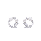 Flora Wreath Sterling Silver Earrings