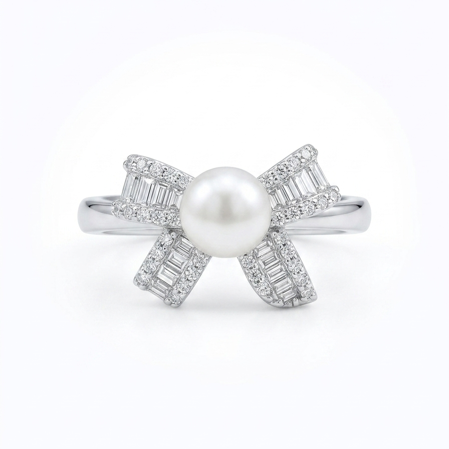 Audrey Bow Sterling Silver Ring
