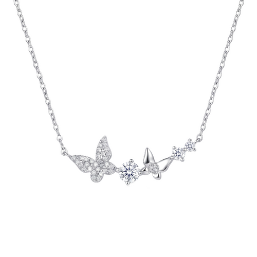 Aria Silver Butterfly Necklace