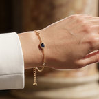 Sapphire Aura Gold Plated Silver Brecelet