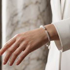 Crescent Spark Open Bracelet