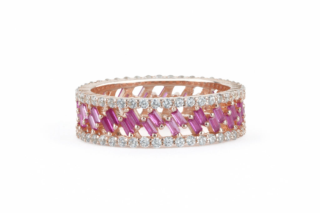 Riviera Blush Sterling Silver Band